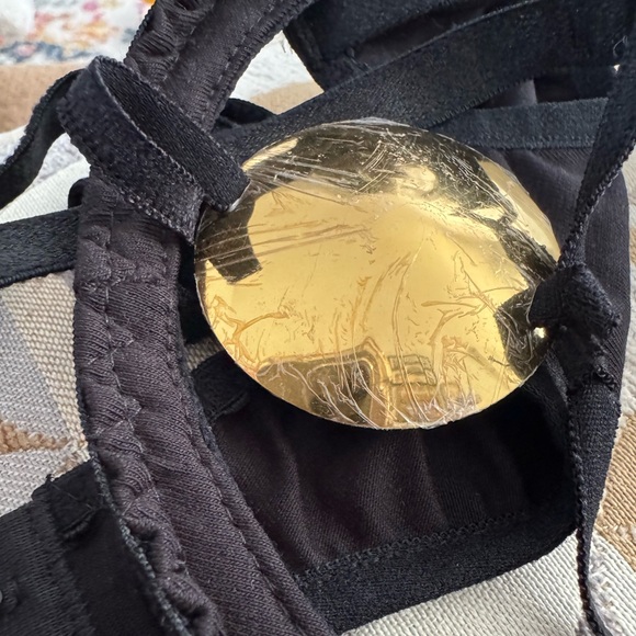 Pretty Little Thing Snake Print String Tie Mesh Triangle Bikini Top Size 6 - Picture 10 of 11